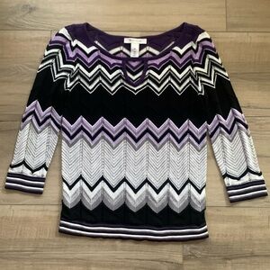 White House Black Market Purple Sweater Size XS